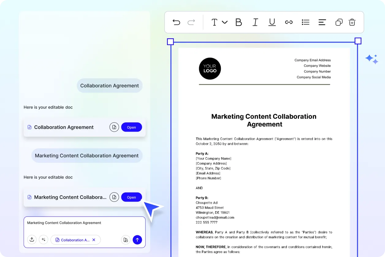 Free AI Collaboration Agreement Generator, Free Agreement Maker Online